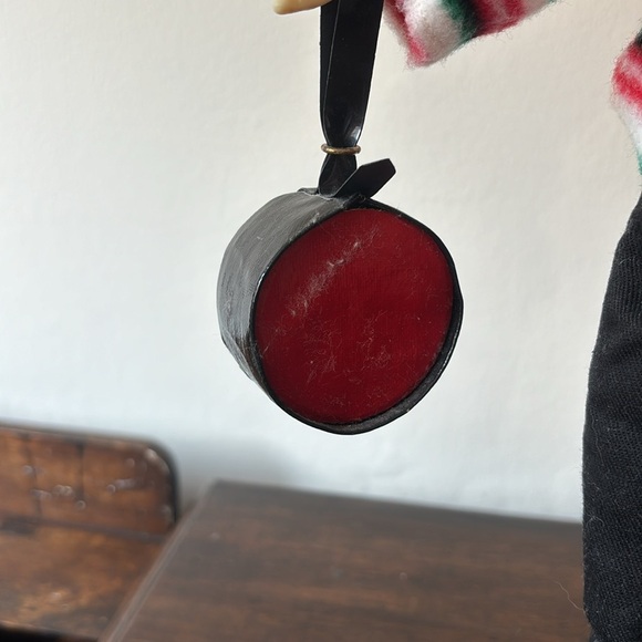 Vintage Antique Striped Doll with Red Bow - Picture 4 of 8